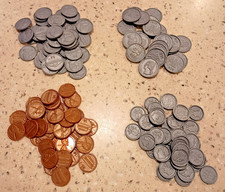 Plastic Play Coins Money - Quarter/Dime/Nickel/Penny - Counting Money/School