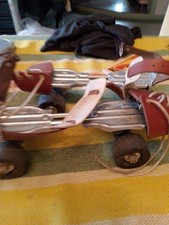 Pattini Vintage Anni 60 Gipron Acciaio Pelle Gomma