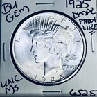 1925 P BU GEM PEACE SILVER DOLLAR UNC MS+++ U.S. MINT RARE COIN 6525
