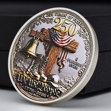 Moneda Desafío Patriótico Águila Medalla Libertad 250 Años Veterano de Estados Unidos 1776-2026