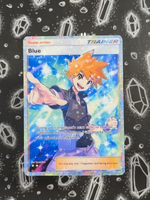   Handgemacht: Blue / Blau | Custom Fan Trainer Karte | Stars Holo Design