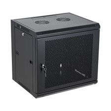 Lockable 19 in Wall-Mount Network Server Rack Cabinet, Black, 22.4x17.7x19.7
