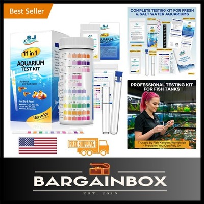 Aquarium  Strips   11 Key Parameters & 150 Strips for Freshwater & Saltwater