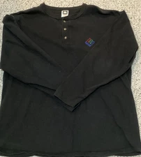 Anvil Knitwear Enron Logo Pullover Shirt, Size 2X Embroidered, 3 Button, RARE