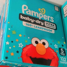 Pampers Baby Dry Diapers, Size 5, 132ct Enormous Pack