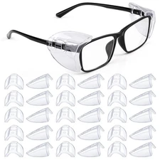 15 Pairs Eye Glasses Side Shields, Flexible Slip on Side