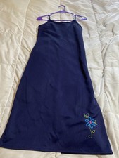 Girls My Michelle Blue Dress with Butterfly Made in USA Size 12