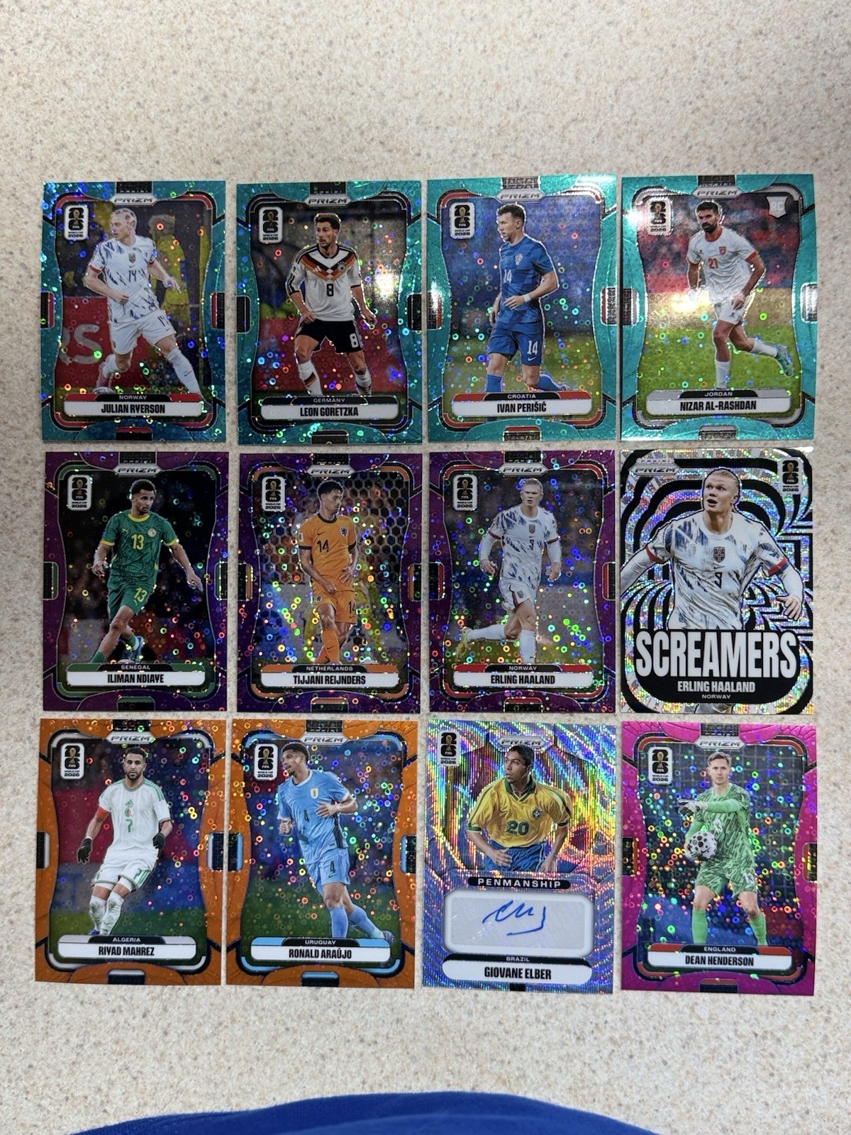 2026 Prizm FIFA World Cup (12) Card #’d Auto Lot🔥 Erling Haaland view 1