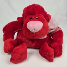 Red Gorilla Monkey Plush Toy 8"