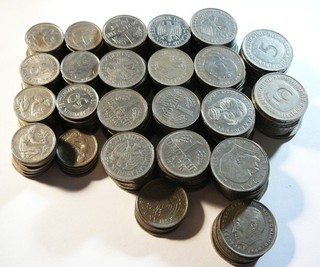 Germany Exchange lot coin & notes 706.5 Mark
