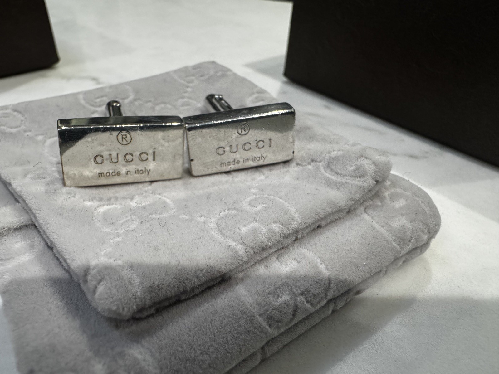 Authentic Gucci Vintage Rectangular Sterling Silv… - image 7