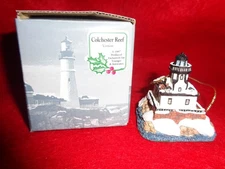 Harbour Light lighthouse, Colchester Reef Vermont,  1997 Signed, New in box.