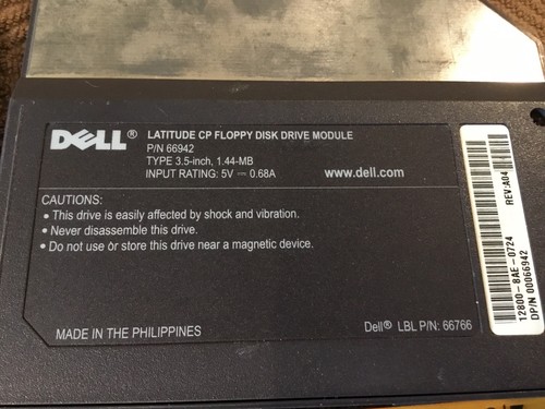 One DELL Floppy Disk Drive Module 3.5 inch 1.44 MB P/N; 66942 Two Available - Afbeelding 4 van 5