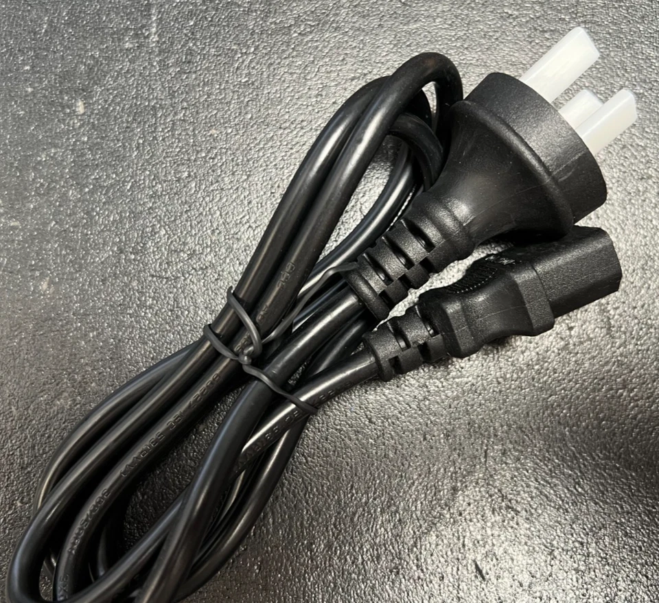 Australia New Zealand Argentina Type I to C13 Power Plug Cord 4ft Length - Image 2 of 4