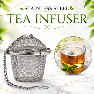 Tea Infuser Mesh Ball Reusable Stainless Steel Loose Leaf  Tea Filter with Chain