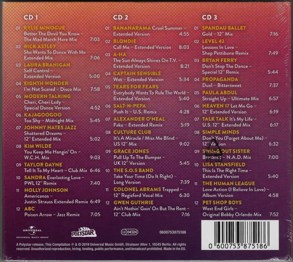 Fetenhits - 80s Maxi Classics Vol.2 - 3CD - 2019 - Digipak - Neu - OVP - - Bild 2 von 2