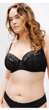 John Lewis Maisey Lace Edge Bra Non Padded Black RRP £26.00