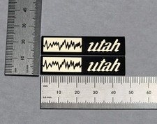 Utah Speaker Badge Logo Emblem - Premium Gold Pair With Self Stick Adhesive