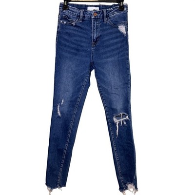 Vervet Los Angeles High Rise Distressed Skinny Denim Blue Jeans Size 27