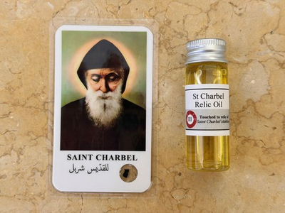 #ad #ad Saint Charbel Holy Relic Oil Pack Touched to bones of St Charbel $10.00
