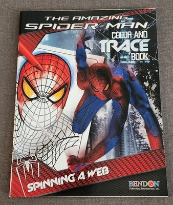 2012 The Amazing Spider-Man Color and Trace Colouring Book NEW C6