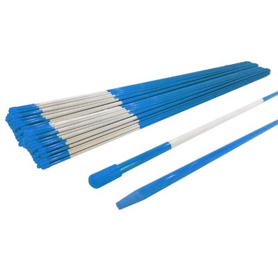 (Pack of 200) Walkway Poles 48'' Long, 5/16'' Diameter, Blue with Reflective Tape