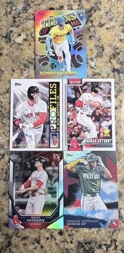 Roman Anthony Boston Red Sox Topps Rookie Card Lot 5 Cards