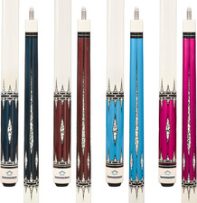 58 Inch Pool Cue Stick 13mm Tip 20oz 4-Colors for Beginners