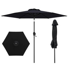 7.5 ft Patio Umbrella Outdoor Heavy Duty Market Umbrella w/ Push Button Tilt