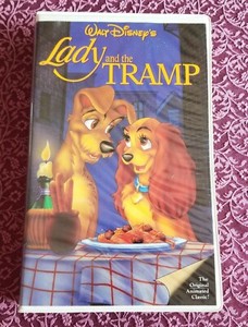 DISNEY-Lady-and-the-Tramp-VHS-Black-Diamond-Classic-Red-Label-Edition-1987-RARE