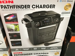 ion pathfinder 3 bluetooth portable speaker with wireless qi charging