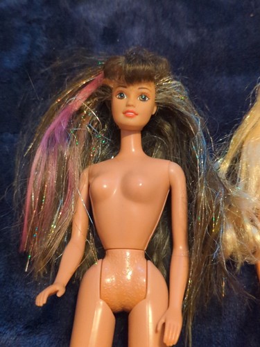 1990s Sparkly/ Glitter Hair Barbies, Lot Of 5 - Picture 2 of 9