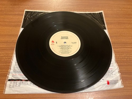 SAXON Destiny LP Vinyl 1988 US 1st Press RARE Shrink w/Hype Sticker - Picture 3 of 6