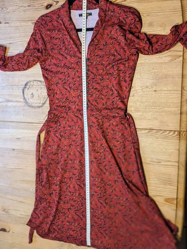 Kleid Herbst Kragen, Weinrot, M, Blätter, Skandi Englisch Festlich Weihnachten - Bild 10 von 15