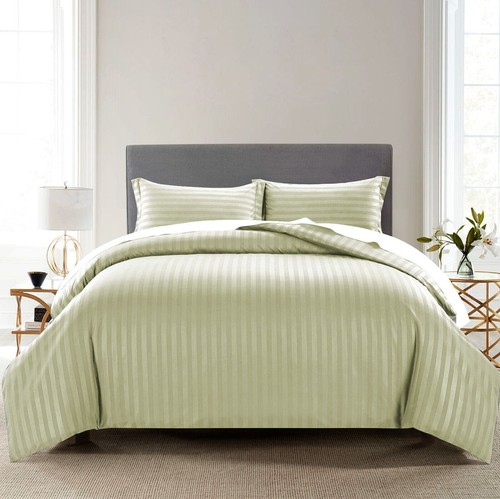 Egyptian Stripe Duvet Quilt Covers Luxury Bedding Set Single Double King Size - Picture 73 of 107