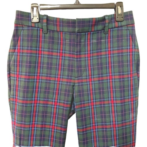 Gap Women’s Pants 10 Tartan Plaid High Rise Slim Ankle Preppy Academia Skater