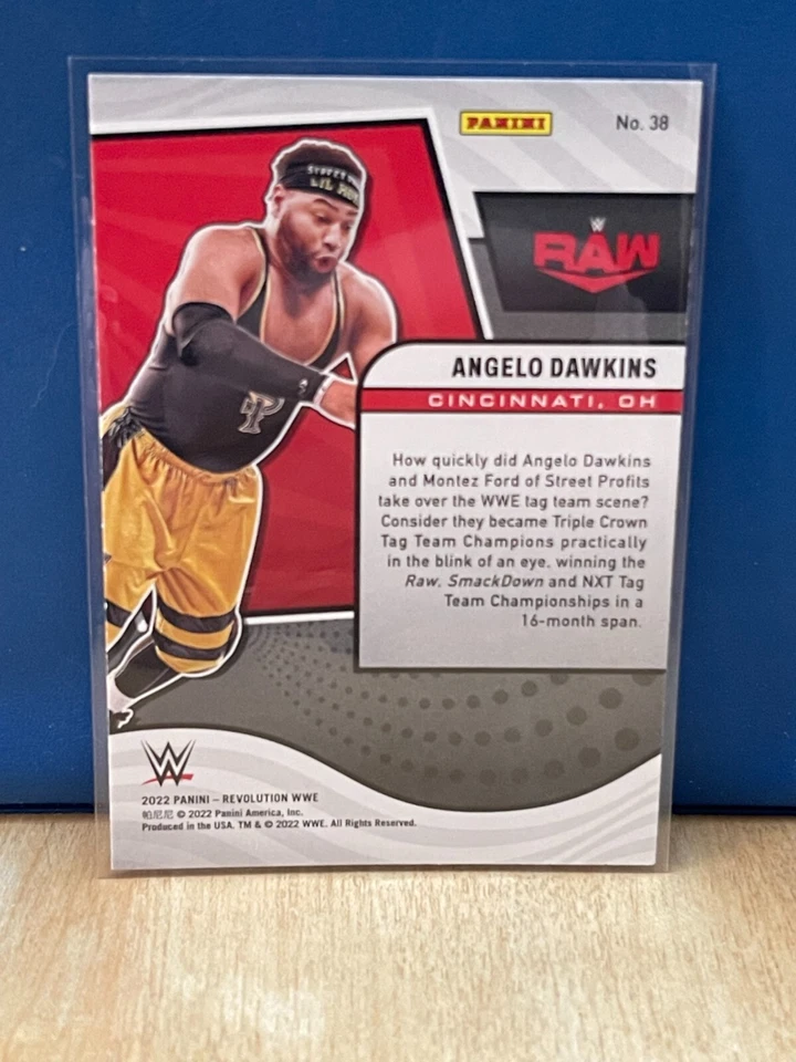 Angelo Dawkins 2022 Panini Revolution WWE #38 WRESTLING Card - Image 2 of 2