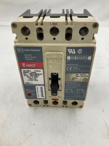 NEW CUTLER HAMMER HMCP100R3 CA02 CIRCUIT BREAKER 100 A 3P 600VAC - Picture 1 of 9