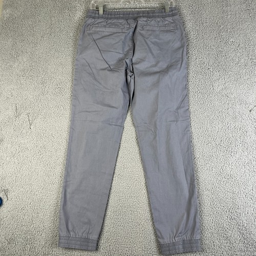 Hurley Pants Boys 18 Gray Jogger Tapered Chino Elastic Waist Drawstring Casual - Picture 3 of 14