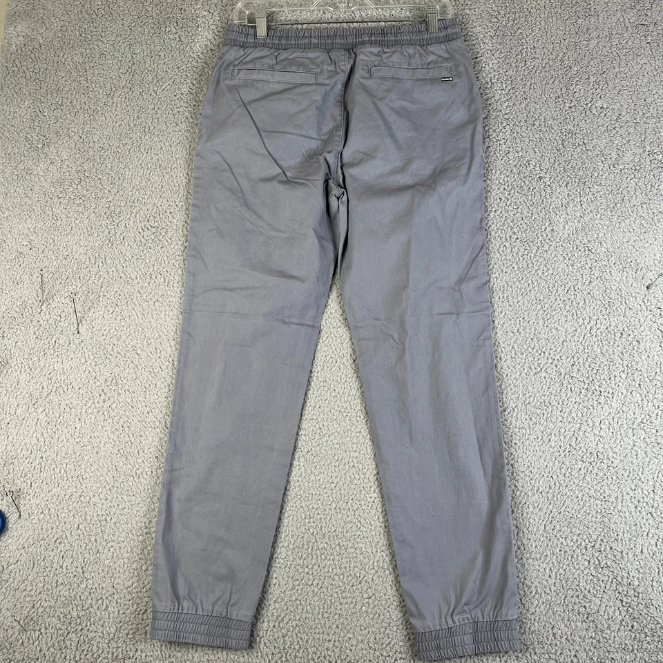Pantalones de chándal Hurley para niños 18 grises chinos cónicos cintura elástica cordón informales Foto 3 de 4
