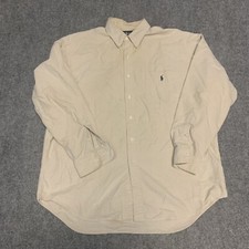 Ralph Lauren Button Up Shirt Mens Large Big Shirt Long Sleeve Vintage 80s