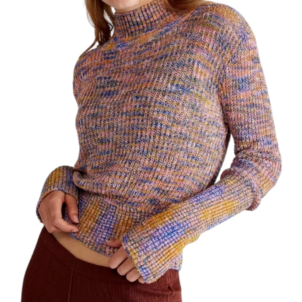 Free People Blair Space Dye Pullover in Candy Combo Pull