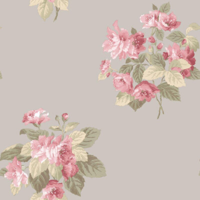 G78501 - Secret Garden Classic Bouquet raspberry, green Galerie Wallpaper