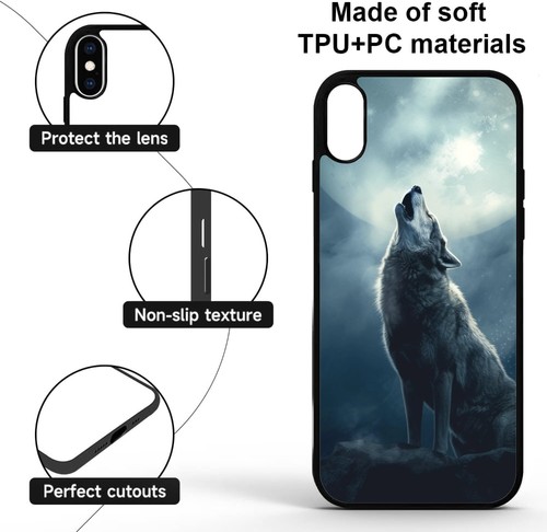 moon sky wolf forest For Google Motorola Moto Apple iPhone Rugged Case - Picture 18 of 25
