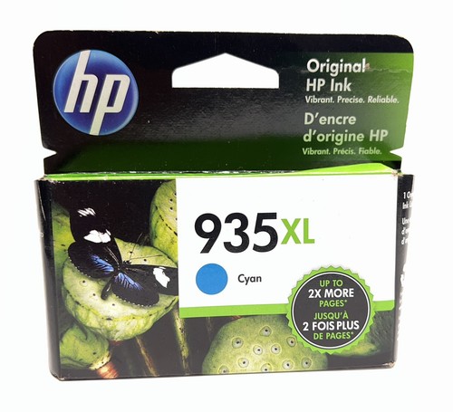 HP 935XL (C2P24AN140) Cyan Ink Cartridge Exp: Aug 2023 - Picture 1 of 5