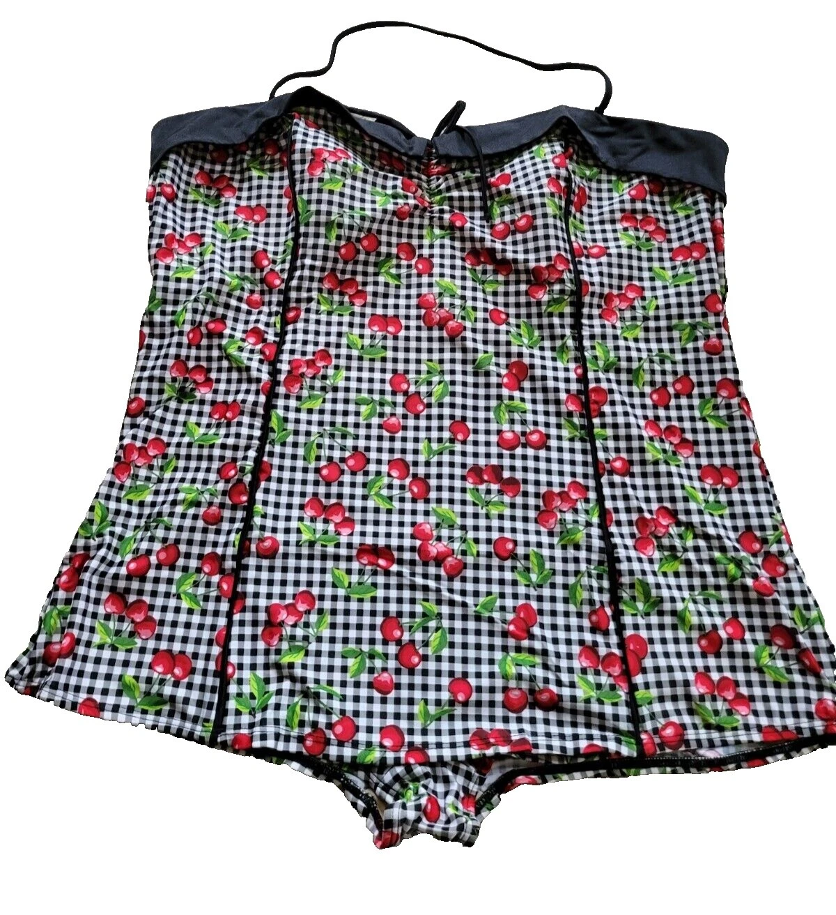 Blanco Talla grande Traje de baño para mujeres Bettie Page