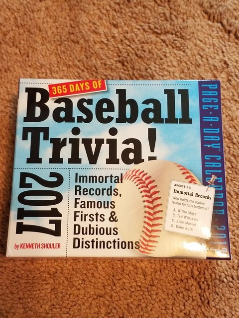 365 Days Of Baseball Trivia 2017 Daily Desk Calendar Nib For Sale