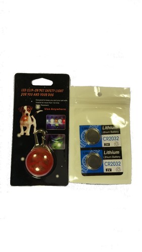 LED Spot Light Carabiner for Pet Dog Collar Leash Harness+ 2 Replacement Battery - Picture 11 of 13