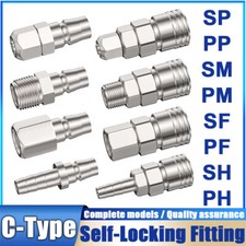 Pneumatic C Type Self-Locking Fitting Quick Release Connector For Air Compressor