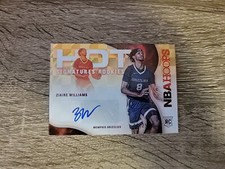 2021-22 Hoops Ziaire Williams Red 9/25 Hot Signature Rookies Auto RC #HSR-ZW
